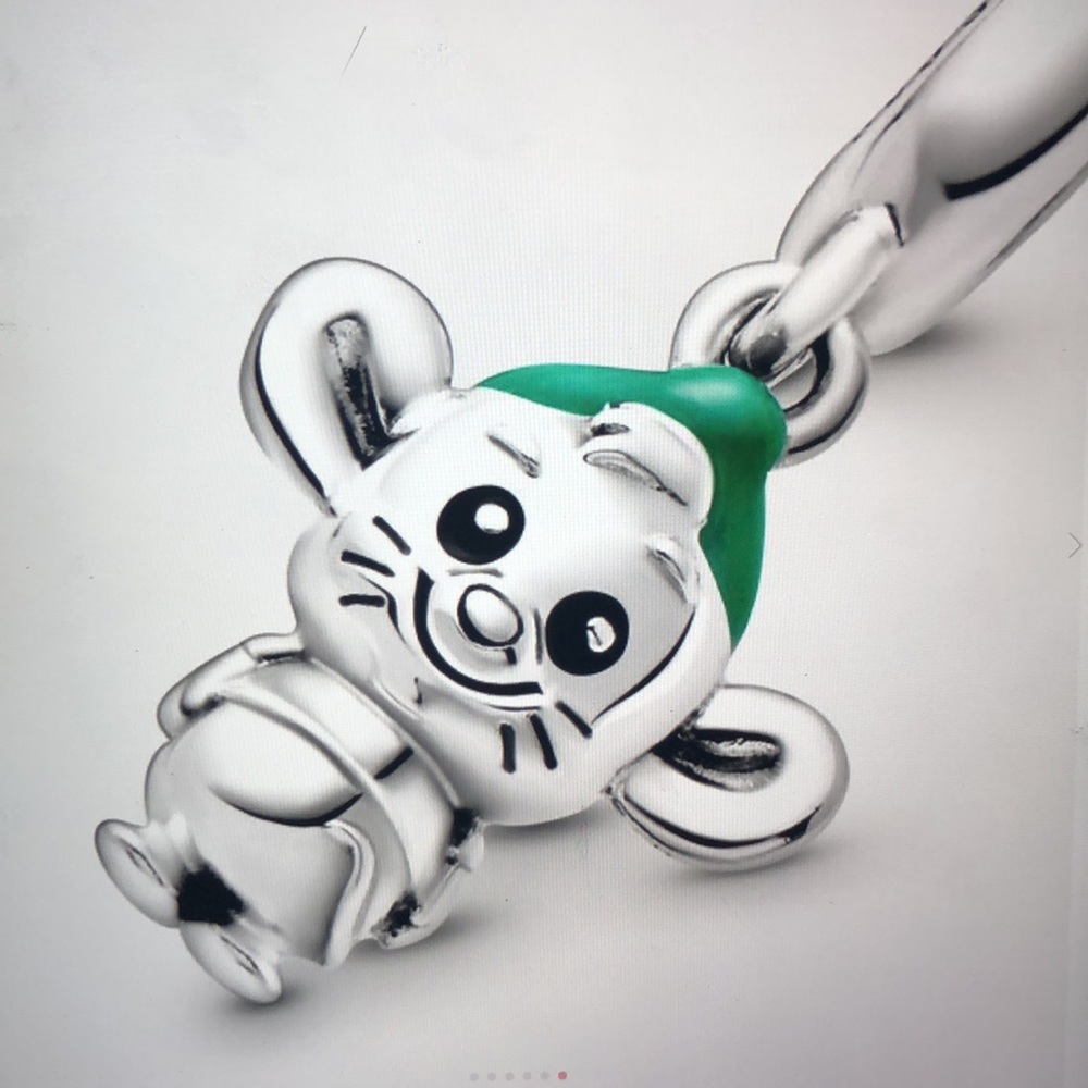🐭 PANDORA DISNEY CINDERELLA GUS MOUSE  CHARM NECKLACE🐭 - Picture 3 of 15